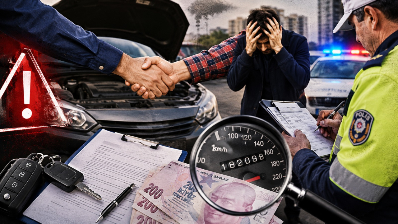 Ikinci el otomobilde buyuk tuzak yaptigi akillara durgunluk verdi yakalaninca cezayi yedi vWklL322